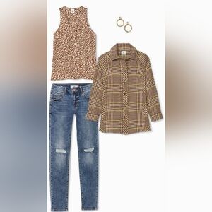 Cabi Colorful Countryside Plaid Button Shacket/Jacket Size S/CH/P